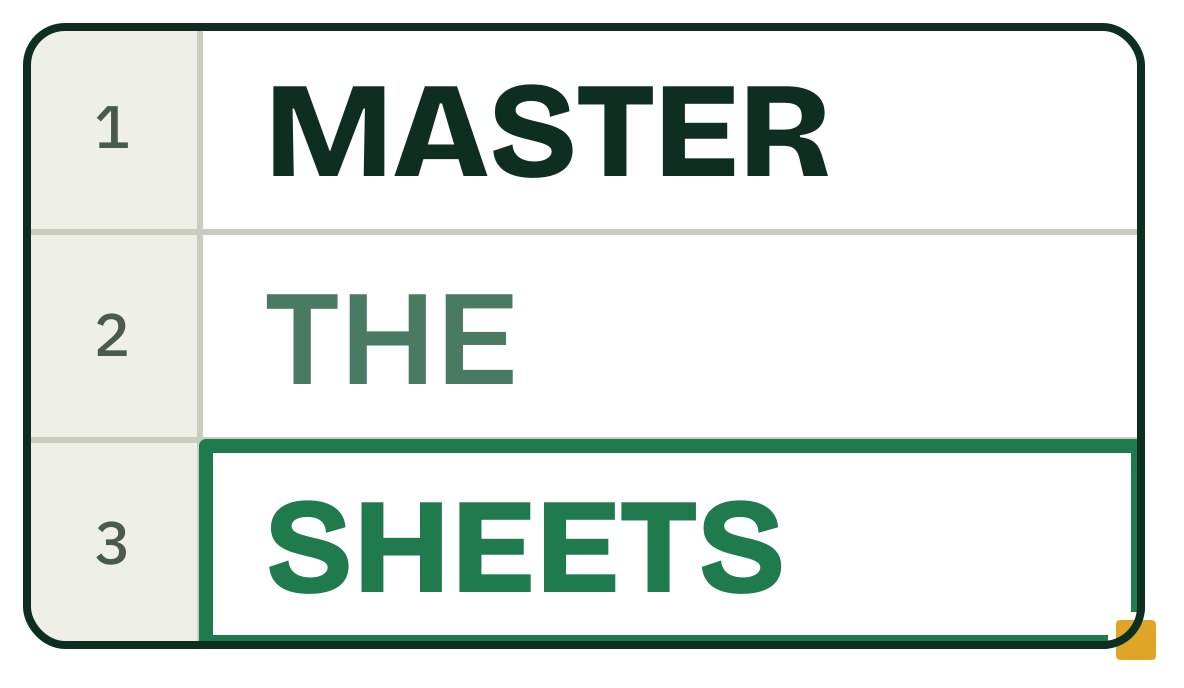 MasterTheSheets